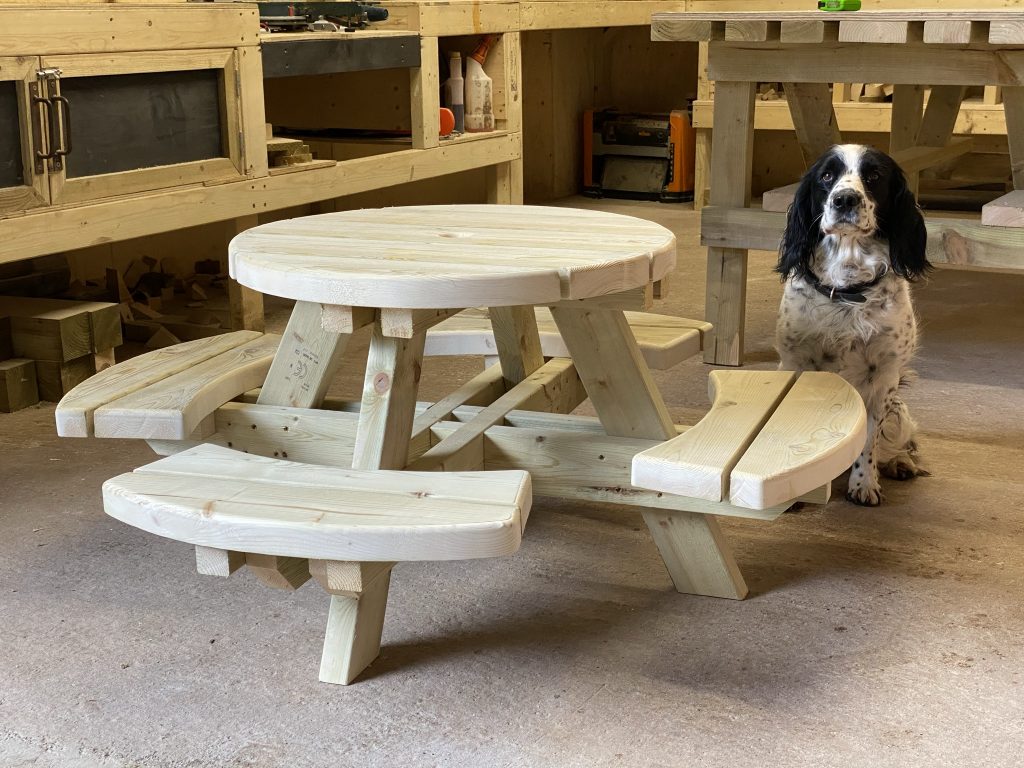 Kids round picnic bench